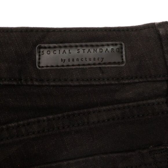 Social Standard Sanctuary Ankle Skinny Jeans Size 8 Black Camouflage 29x25.5 - Picture 10 of 12